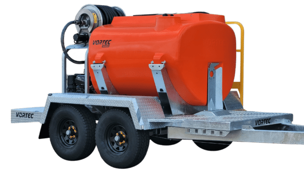 vortec vr2000 hydroseeder trailed