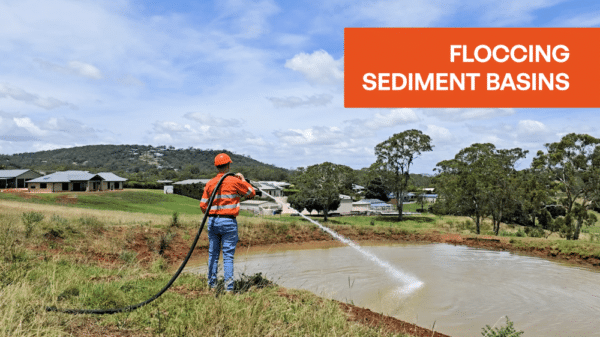 Flocculant sediment basins With VX2000